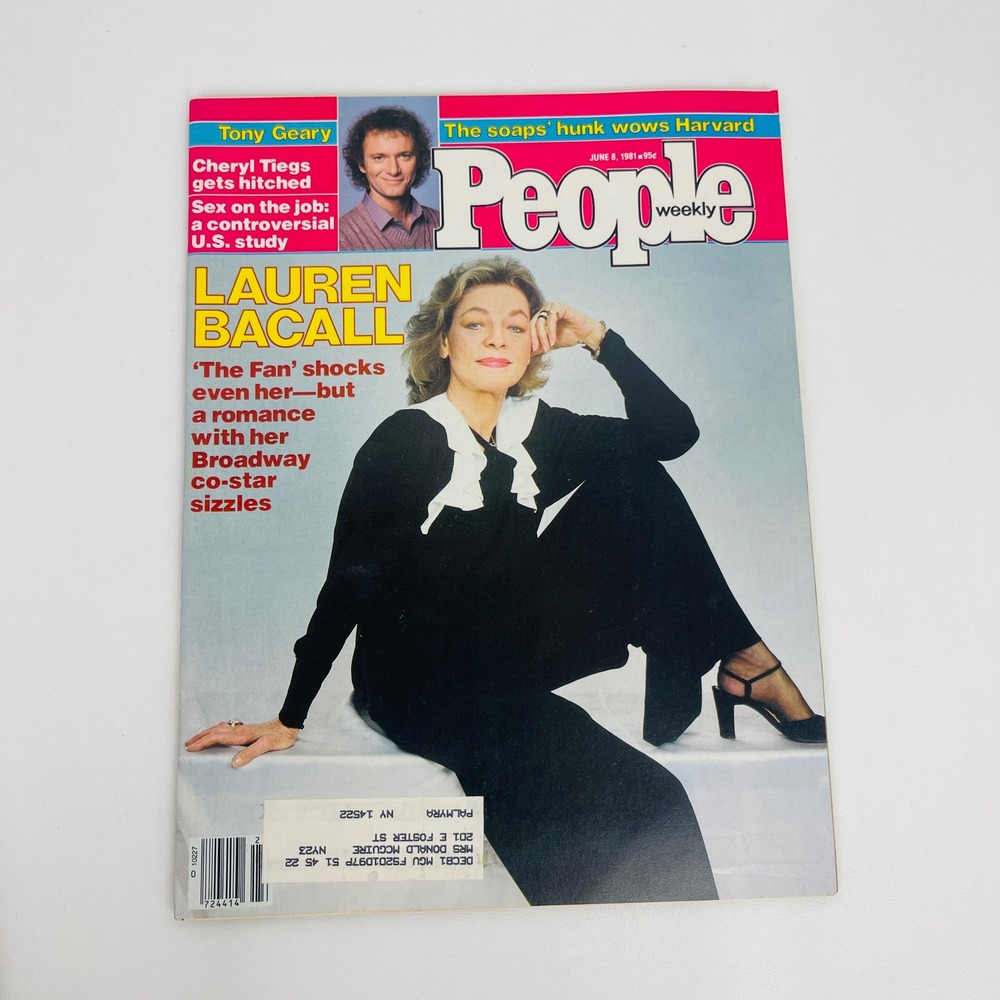 People Weekly Magazine June 8 1981 Lauren Bacall Tony Geary Vintage Good
